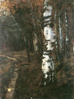 Carl Schuch - paintings - Birkenwald bei Ferch