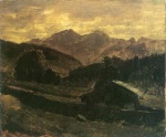 Carl Schuch - Peintures - Vue sur le mont Hochkalter