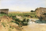 Carl Schuch - Peintures - Pont en ruines sur une rivière