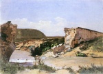Carl Schuch - Peintures - Pont en ruines sur une rivière