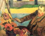 Paul Gauguin  - paintings - Van Gogh Painting Sunflowers