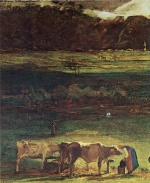 Giovanni Segantini - paintings - An der Stange