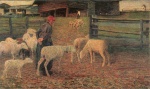 Giovanni Segantini - Bilder Gemälde - Rückkehr in den Stall