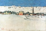 Giovanni Segantini - paintings - Savognino im Winter