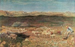 Giovanni Segantini - Peintures - Troupeau de moutons dans les Alpes