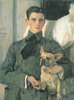 Walentin Alexandrowitsch Serow  - Peintures - Felix Soumarokov Elsone avec un chien