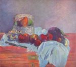 Paul Gauguin  - Peintures - Nature morte avec fruits, panier et couteau