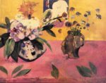 Paul Gauguin  - Peintures - Nature morte avec estampe japonaise 