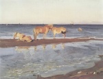 Walentin Alexandrowitsch Serow  - Peintures - Chevaux sur la côte