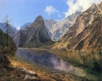 Adalbert Stifter - Peintures - Lac de Koenigsee avec le mont Watzmann