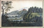 Adalbert Stifter - paintings - Landschaft mit Kirche