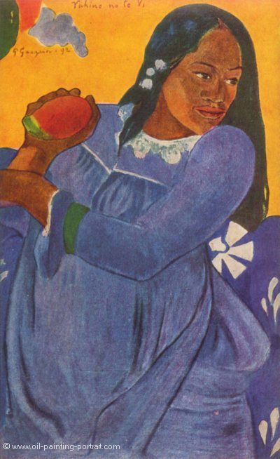 Woman with a Mango (Vahine no te vi)