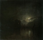 Adalbert Stifter - paintings - Seestück bei Mondbeleuchtung