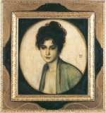 Franz von Stuck - Peintures - Portrait de Madame Feez