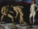 Franz von Stuck - Peintures - La lutte pour la femme