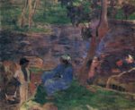 Paul Gauguin  - Bilder Gemälde - Teichufer