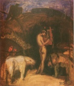 Franz von Stuck  - Bilder Gemälde - Orpheus und die Tiere