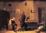 David Teniers - Bilder Gemälde - Beim Dorfarzt