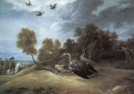 David Teniers - paintings - Das Ködern der Fischreiher