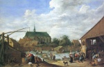David Teniers - Bilder Gemälde - Der Bleichgrund