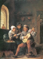 David Teniers - Bilder Gemälde - Der Lautenspieler