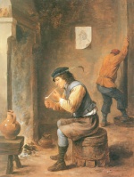 David Teniers - Peintures - Le Fumeur