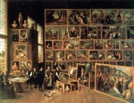 David Teniers  - Peintures - Archiduc Léopold Guillaume dans sa galerie de tableaux avec Anthony Trieste à Bruxelles