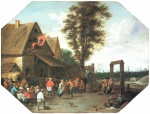 David Teniers  - Peintures - Fête foraine le jour de la Saint Georges