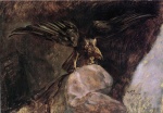 Heinrich Wilhelm Trübner - Peintures - Aigle