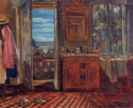 Heinrich Wilhelm Trübner - Peintures - Chambre avec balcon sur le lac Starnberger