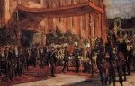 Heinrich Wilhelm Trübner - paintings - Begrüssung des deutsches Kronprinzen