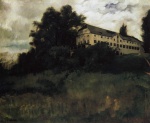 Heinrich Wilhelm Trübner  - Bilder Gemälde - Klostergebäude auf der Herreninsel