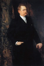 Heinrich Wilhelm Trübner  - Peintures - Portrait d'un gentilhomme