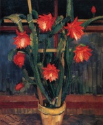 Heinrich Wilhelm Trübner  - Bilder Gemälde - Stillleben (Kaktus)