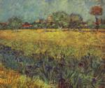Vincent Willem van Gogh - paintings - Blick auf Arles mit Schwertlilien