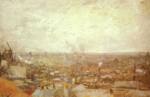 Vincent Willem van Gogh - paintings - View of Paris from Montmatre