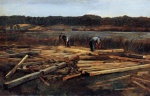 Heinrich Wilhelm Trübner  - Peintures - Charpentiers au bord du lac Wessling