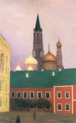 Felix Valletton - Peintures - Vue du Kremlin à Moscou