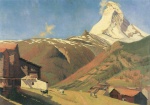 Felix Valletton - Peintures - Vue de Zermatt
