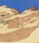 Felix Valletton - Peintures - Paysage de montagne