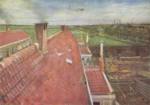 Vincent Willem van Gogh - paintings - Daecher, Blick vom Atelier van Goghs am Schenkweg