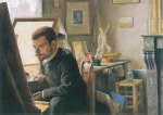 Felix Valletton  - Peintures - Félix Jasinski dans son atelier
