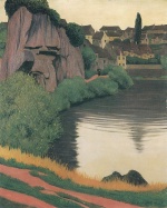 Felix Valletton  - paintings - Landschaft bei Semur