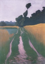 Felix Valletton  - paintings - Landschaft im Regen