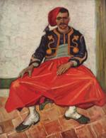 Vincent Willem van Gogh - paintings - Zouave Milliet Seated
