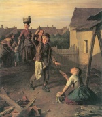 Ferdinand Georg Waldmüller - paintings - Bautaglöhner erhalten ihr Frühstück