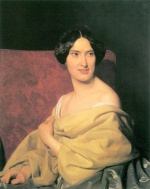 Ferdinand Georg Waldmüller - Peintures - Portrait de Mme Anna Waldmueller, la seconde épouse de l'artiste