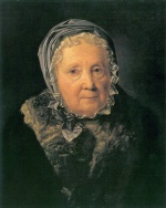 Ferdinand Georg Waldmüller - Peintures - Portrait de Mme Rosina Wiser