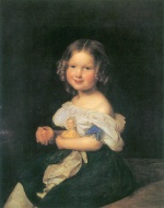 Ferdinand Georg Waldmüller - Peintures - Portrait de la fille du couple Werner