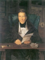 Ferdinand Georg Waldmüller - Peintures - Portrait de l'ambassadeur russe à la cour de Vienne, le prince Andreas Razumovsky